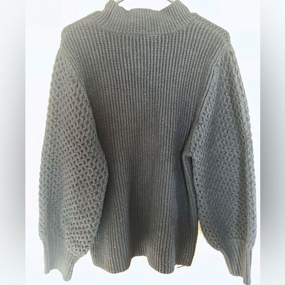 Sanctuary Cable Knit Mock Neck Sweater Size XL - Picture 6 of 7